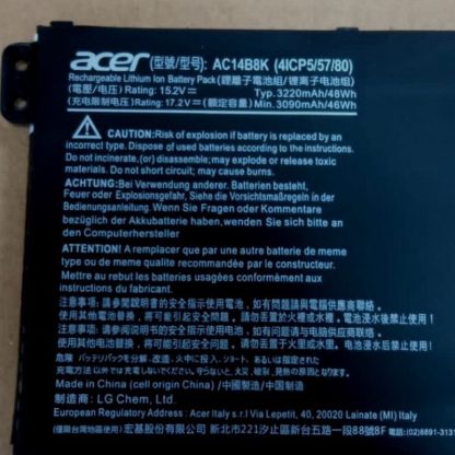 Baterai Acer Aspire ES1-111 E3-111 E3-112 ES1-511 AC14B8K ORIGINAL