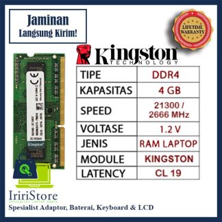 RAM KINGSTON SODIMM DDR4 4GB PC 21300 / 2666MHz