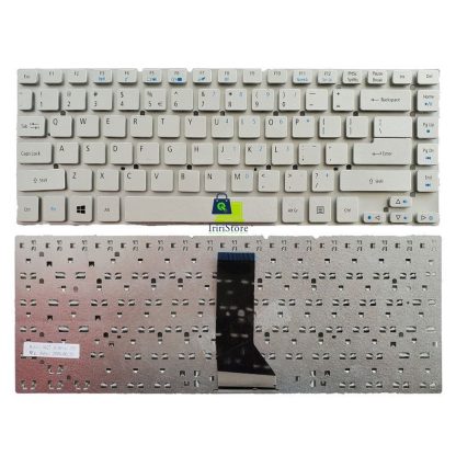 Keyboard Laptop Acer Aspire E14 E1-410 E1-411 E1-420 E1-430 E1-432 E1-432G E1-432P E1-470 E1-470G E1-472 E1-472G E5-411 E5-421 E5-471 Silver