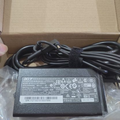Adaptor Charger Acer 19V-3.42A 65Watt Small Plug ORIGINAL DC 3.0x1.1mm