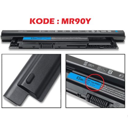 ORIGINAL BATERAI DELL 14R 3421 5421 5473 15R 5521 LATITUDE 3440 3540 312-1433 MR90Y BLACK
