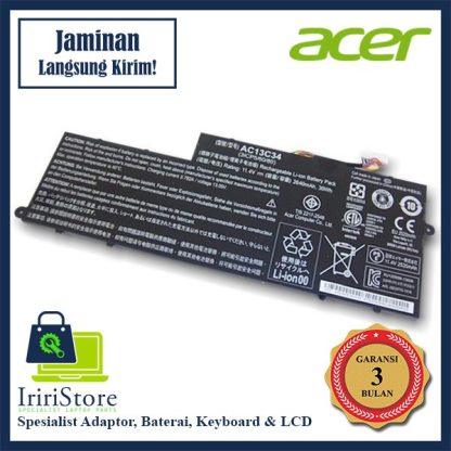 ORIGINAL Baterai Laptop Acer Aspire V5-132, V5-132P, V5-122, V5-122P, E3-111, E3-112, E3-112M, V5-122, V5-132, AC13C34