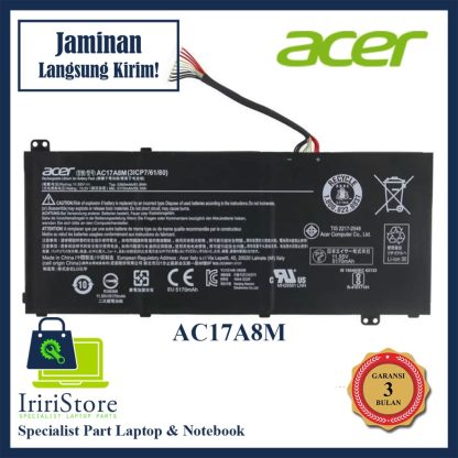Baterai Acer Spin 3 SP314‑52‑54R2 SP314‑52‑59LS SP314‑52‑52JK SP314‑52‑37MH SP314‑52‑59XY AC17A8M