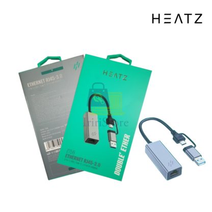 Adapter 2 in 1 USB / USB type C to Ethernet RJ45 HEATZ ZT56 Dual Ether