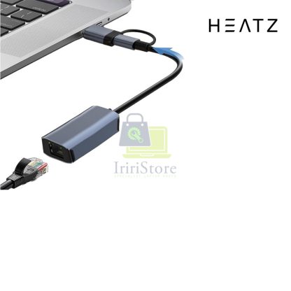Adapter 2 in 1 USB / USB type C to Ethernet RJ45 HEATZ ZT56 Dual Ether
