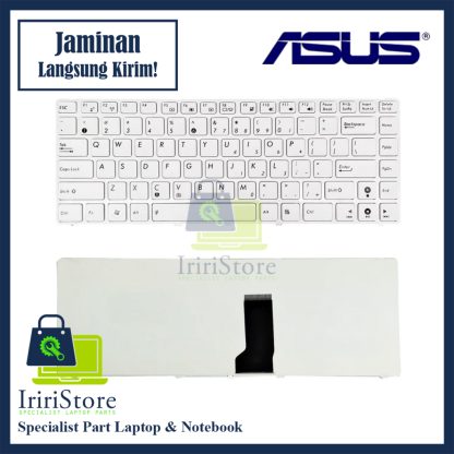 Keyboard Laptop Asus A43 K43 X43U A44H A42 A43E A43U A43SJ Frame Putih