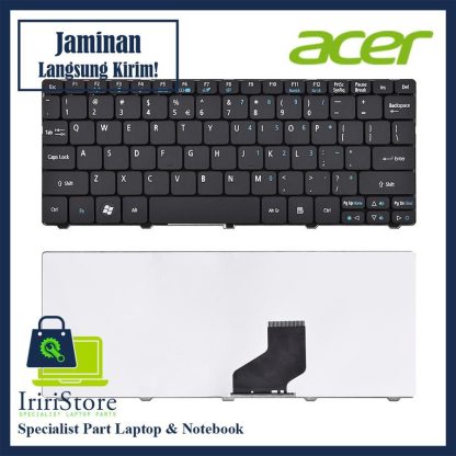 Keyboard Laptop Acer Aspire One ZE6 ZH9 POVE6 PAV70 NAV70 HITAM
