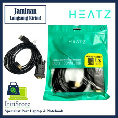 Heatz Cable HDMI to VGA ZT73 1.8 Meter High Speed Original